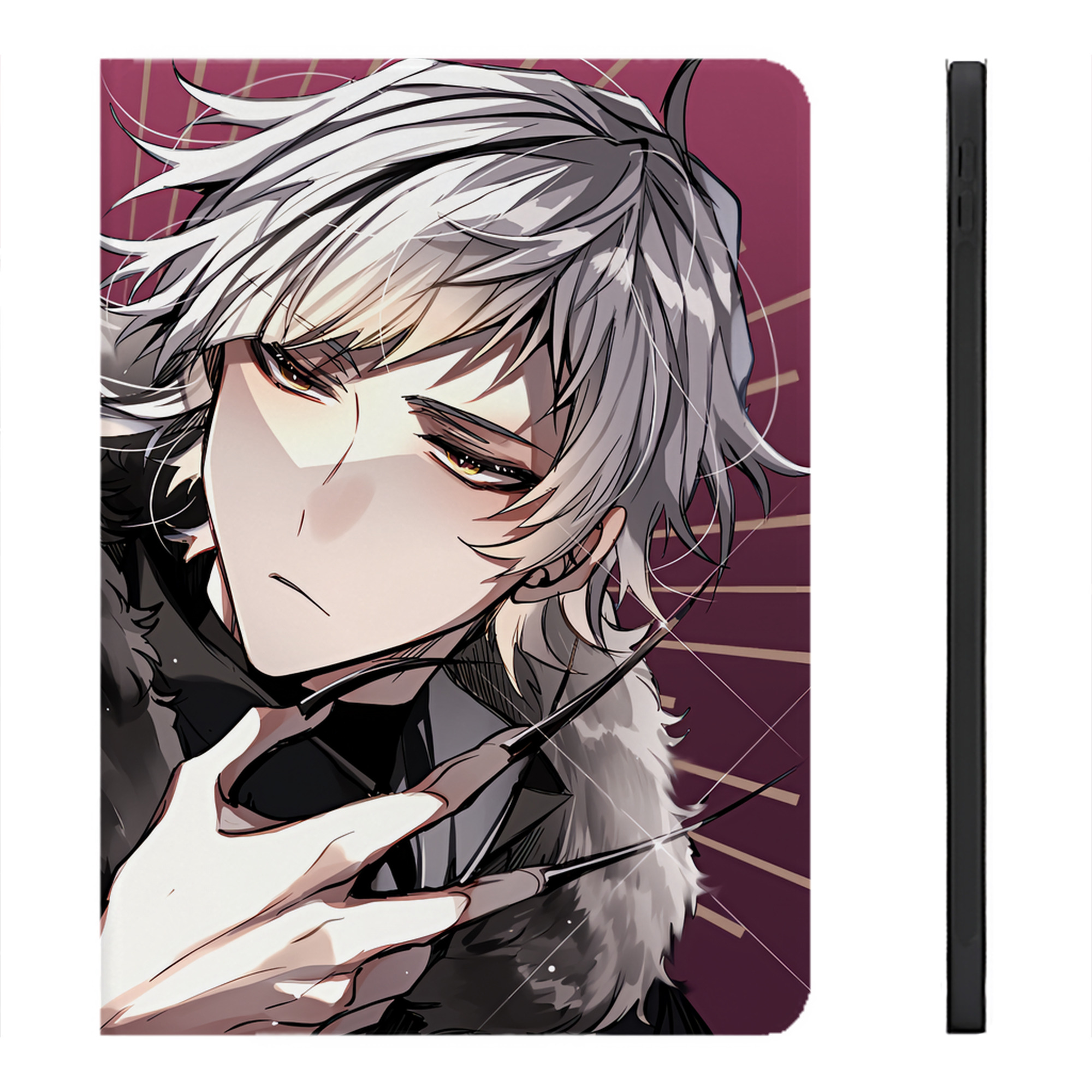 （画像用） 文豪ストレイドッグス Bungo Stray Dogs IPadケース ペンホルダー付き ブックスタイルデザイン